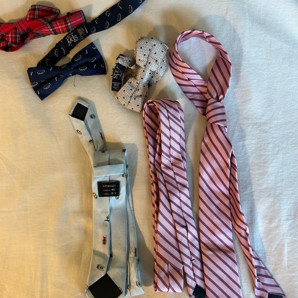 Lot of 3 Crewcuts ties 3 bow ties (2 are Nordstrom, one unknown)